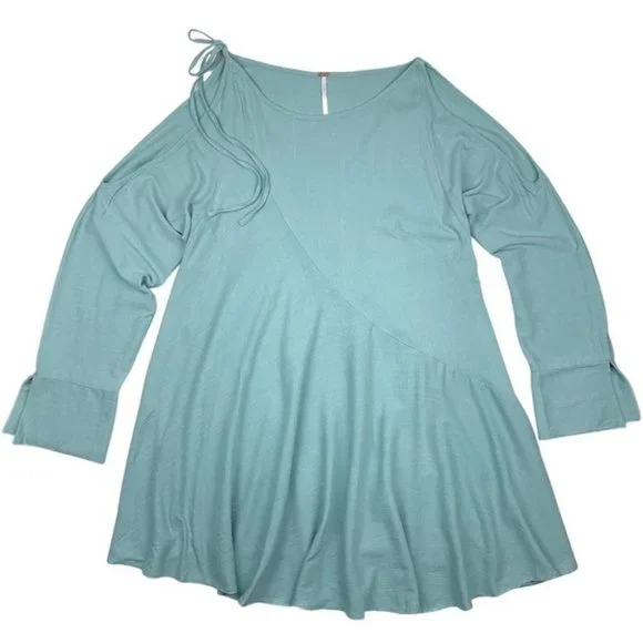 Free People Light Blue Long Sleeve Tunic - Picture 5 of 11